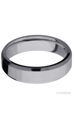 6 mm wide Beveled Tantalum band.
