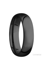 6 mm wide Domed Zirconium band.