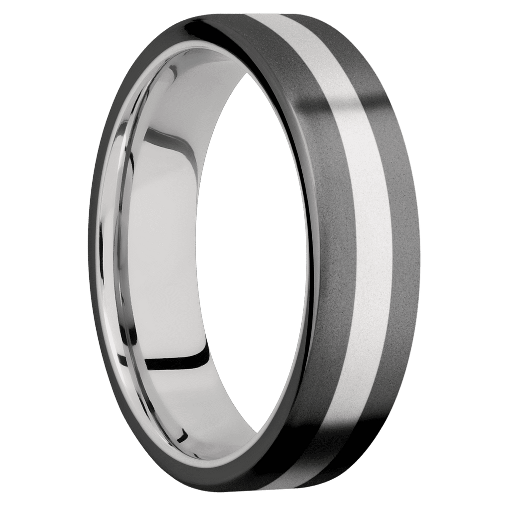 Zirconium + Bead Finish + Palladium Silver