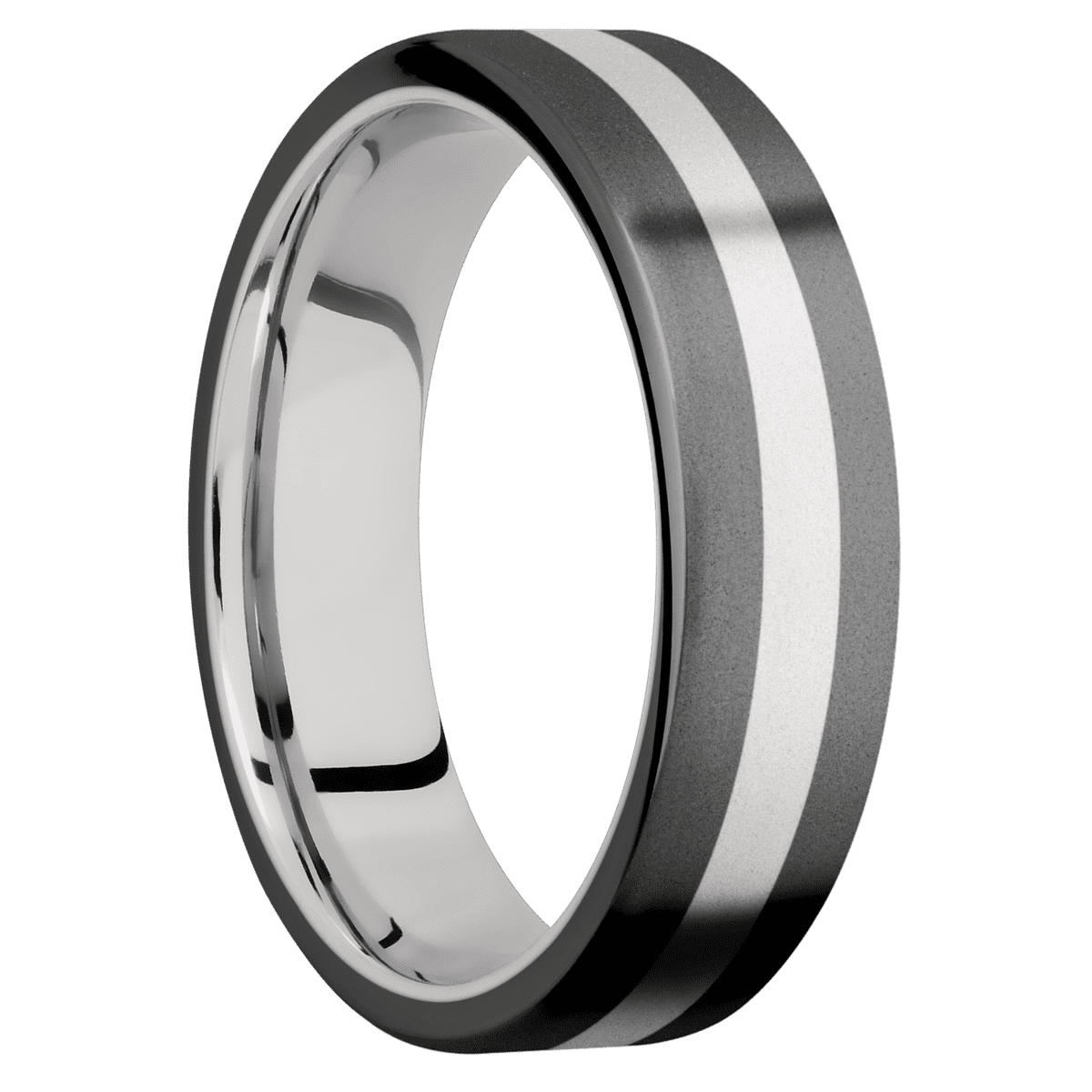 Zirconium + Bead Finish + Palladium Silver