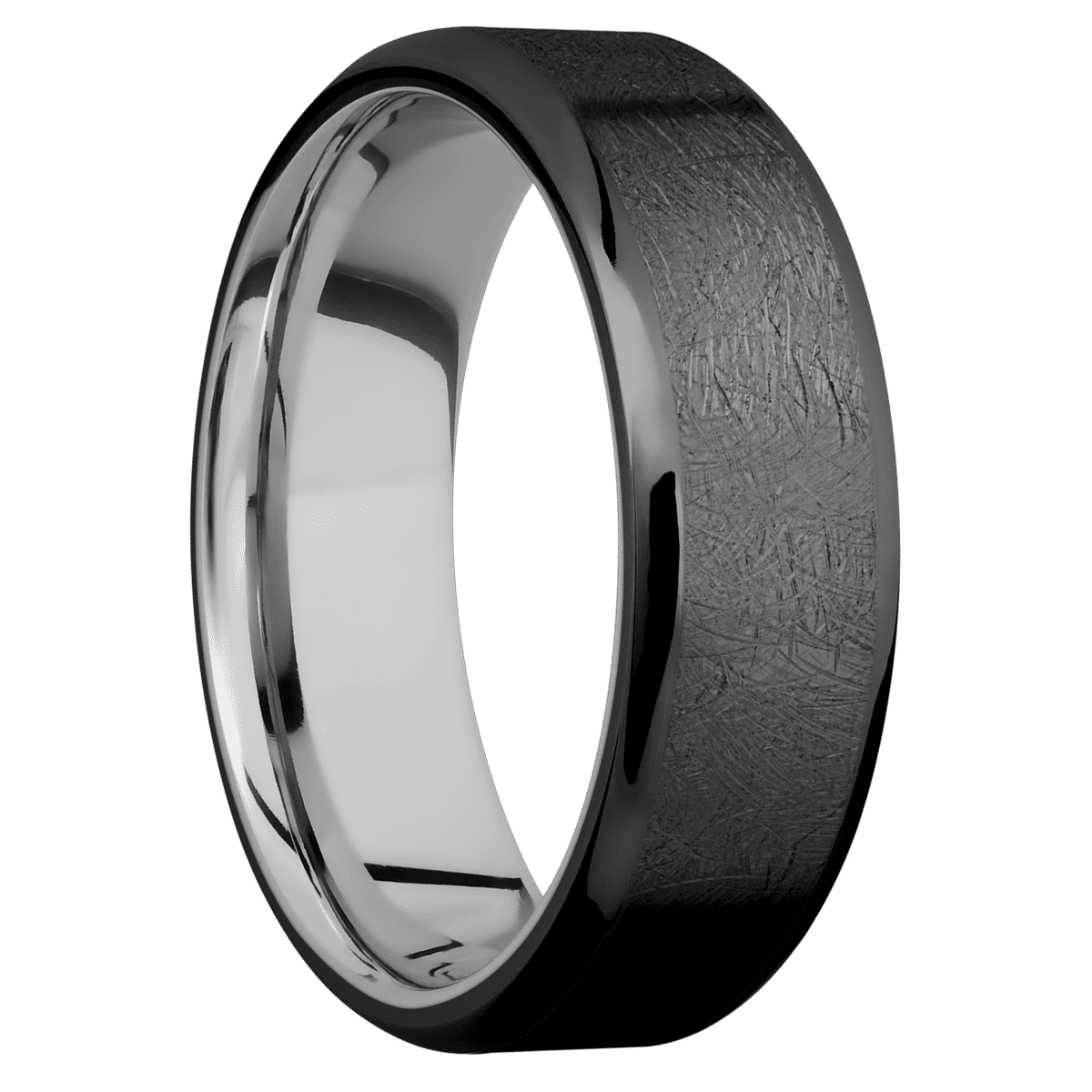 Zirconium + Distressed , Polish Finish + Palladium Silver