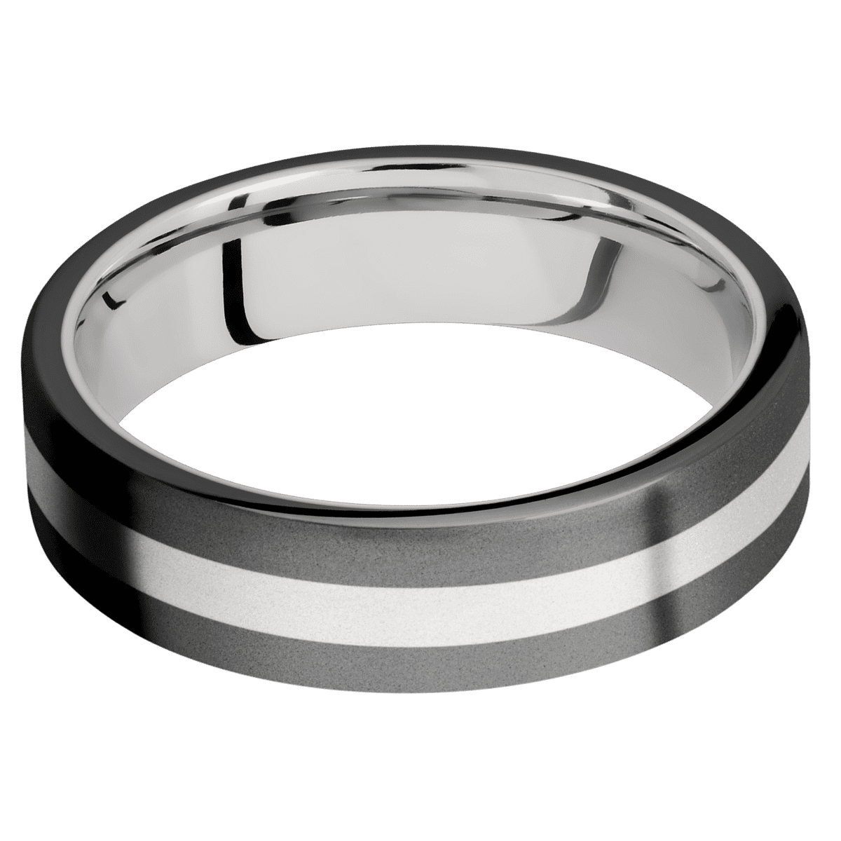 Zirconium + Bead Finish + Palladium Silver