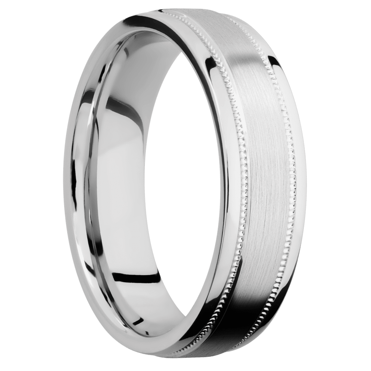 14K White Gold + Satin , Polish Finish