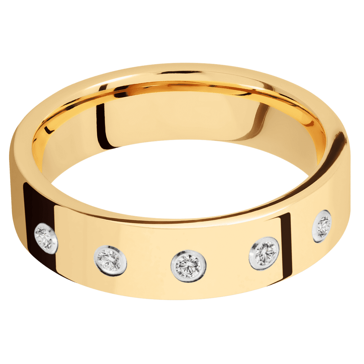 14K Yellow Gold + Polish Finish