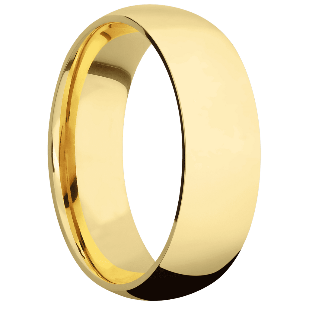 14K Yellow Gold + Polish Finish