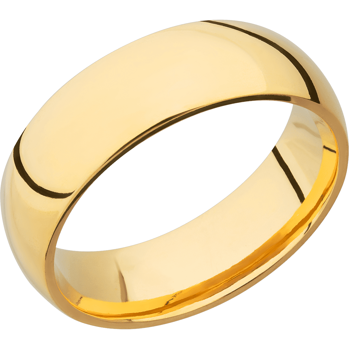 18K Yellow Gold + Polish Finish