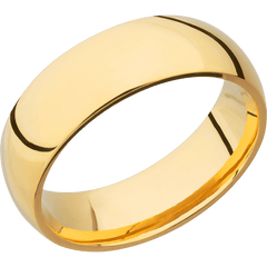 18K Yellow Gold + Polish Finish