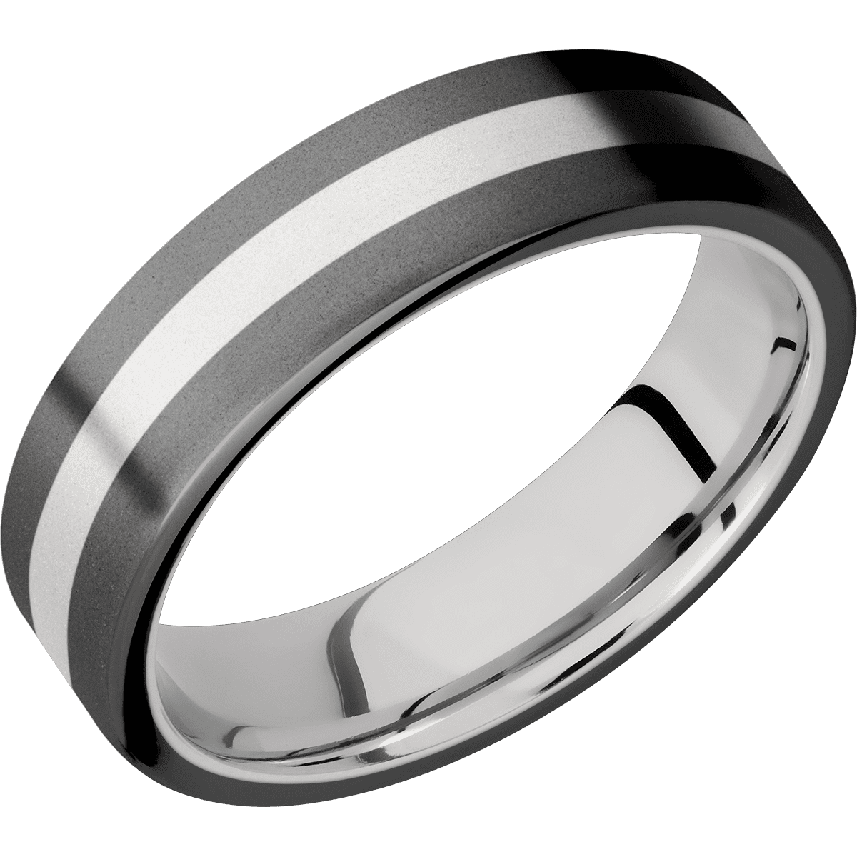Zirconium + Bead Finish + Palladium Silver