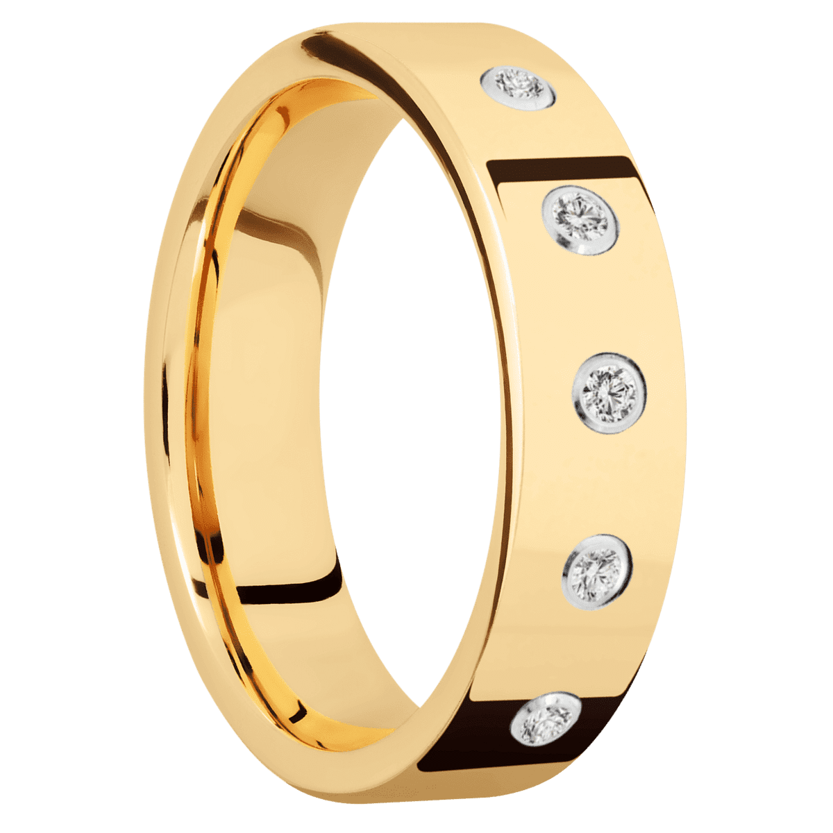 14K Yellow Gold + Polish Finish