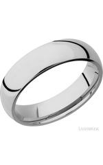 6 mm wide Domed Titanium band.