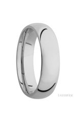 6 mm wide Domed Titanium band.