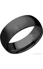 8 mm wide Domed Zirconium band.