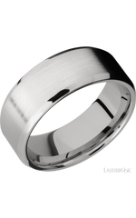 8 mm wide Beveled Cobalt Chrome band.