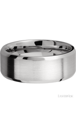 8 mm wide Beveled Cobalt Chrome band.