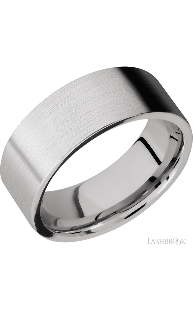 8 mm wide Flat Cobalt Chrome band.