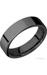 6 mm wide Flat Zirconium band.