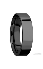 6 mm wide Flat Zirconium band.
