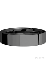 6 mm wide Flat Zirconium band.