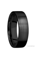 7 mm wide Flat Zirconium band.