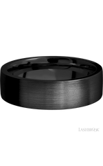 7 mm wide Flat Zirconium band.