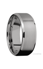 8 mm wide Beveled Titanium band.