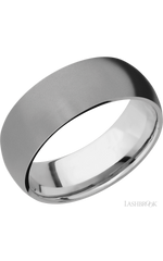 8 mm wide Domed Titanium band.