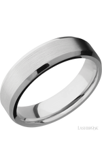 6 mm wide Beveled Cobalt Chrome band.