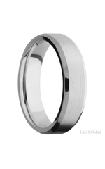 6 mm wide Beveled Cobalt Chrome band.