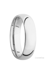 6 mm wide Domed Cobalt Chrome band.