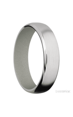 6 mm wide Domed Bevel Cobalt Chrome band featuring a Gun Metal Grey sleeve.