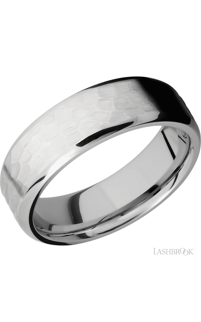 7 mm wide Beveled Cobalt Chrome band.