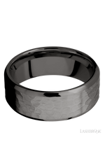8 mm wide Beveled Tantalum Noir band.