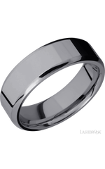7 mm wide Beveled Tantalum band.