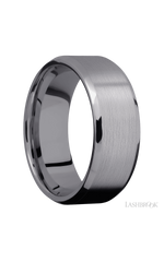 8 mm wide Beveled Tantalum band.