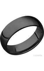 7 mm wide Domed Zirconium band.