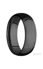 7 mm wide Domed Zirconium band.