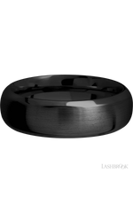 7 mm wide Domed Bevel Zirconium band.
