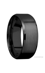 8 mm wide Beveled Zirconium band.