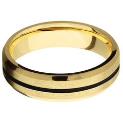 10K Yellow Gold + Stone , Polish Finish