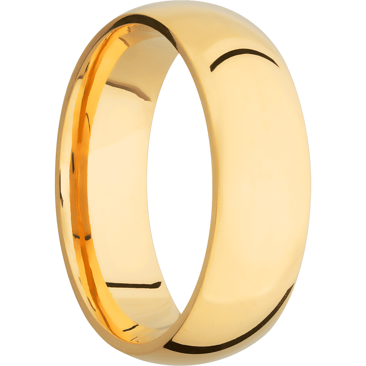 18K Yellow Gold + Polish Finish