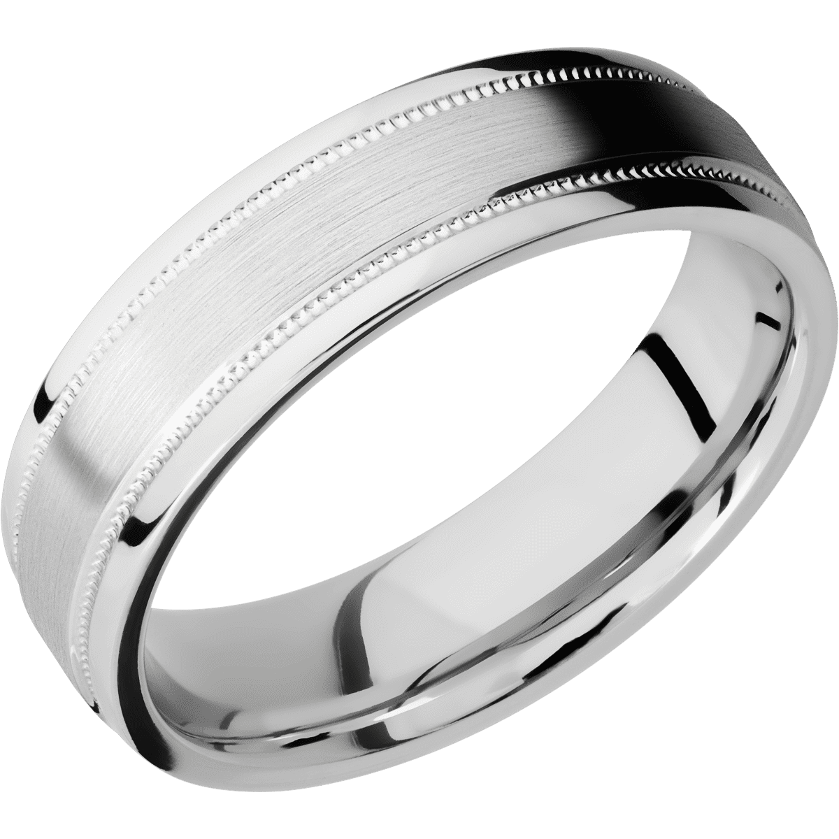 14K White Gold + Satin , Polish Finish