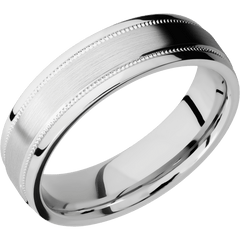 14K White Gold + Satin , Polish Finish