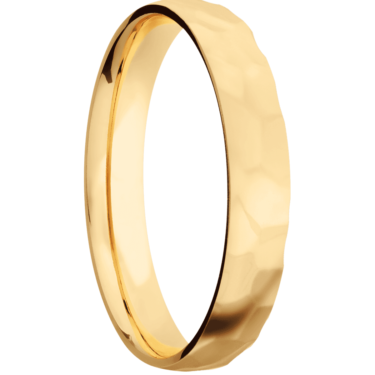 14K Yellow Gold + Rockpolish Finish
