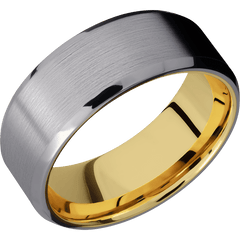 Tantalum + Satin , Polish Finish + 14K Yellow Gold