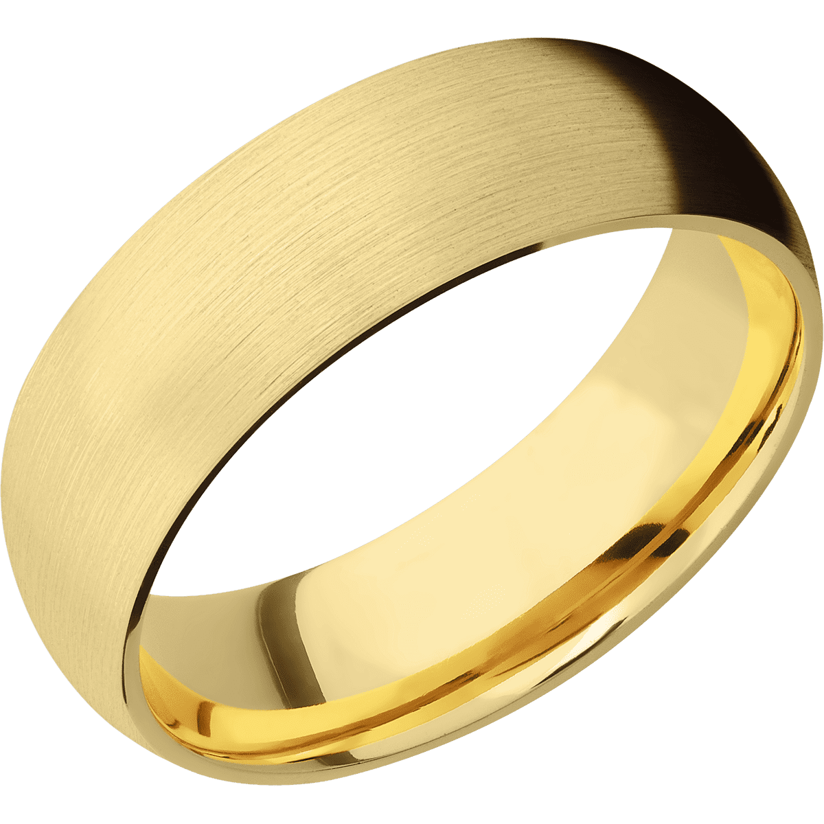 14K Yellow Gold + Satin Finish