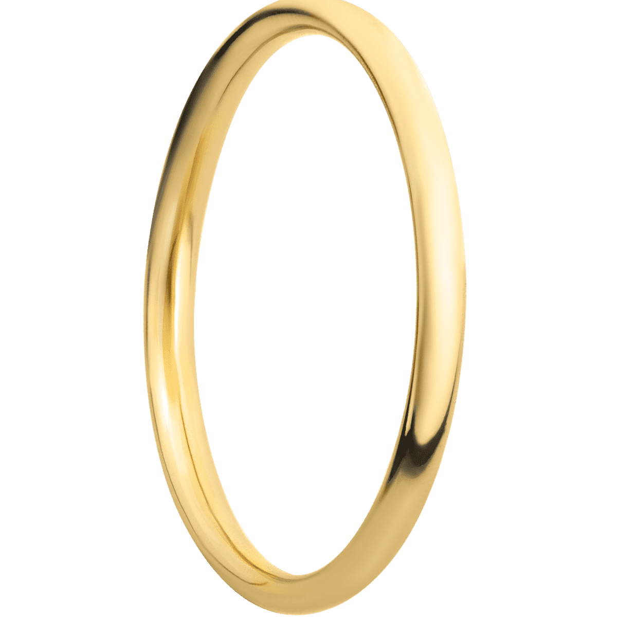 18K Yellow Gold + Polish Finish