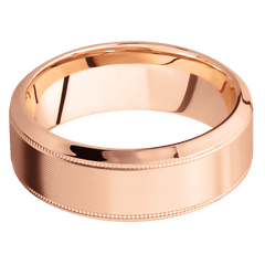 14K Rose Gold with Machine , Polish Finish