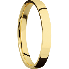 14K Yellow Gold + Polish Finish