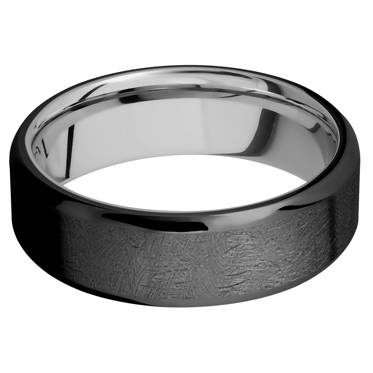 Zirconium + Distressed , Polish Finish + Palladium Silver