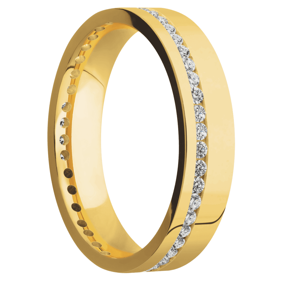 18K Yellow Gold + Polish Finish